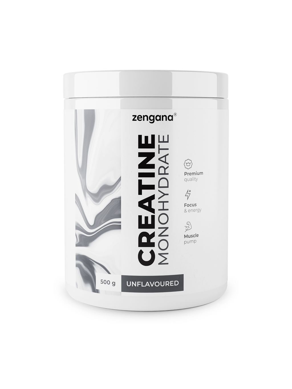 Zengana, Kreatin monohydrát, Bez příchutě, 500g